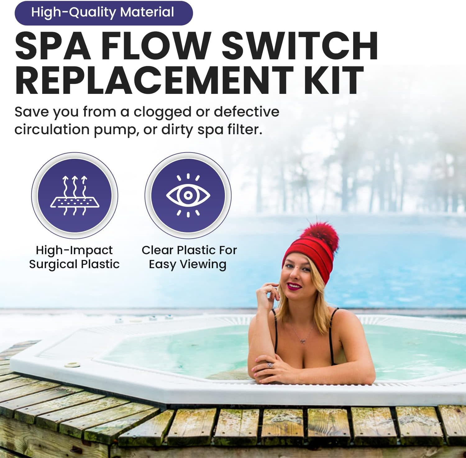 2560-040 Flow Switch Replacement Part Kit for Sundance Spas and Jacuzzi Hot Tub Flow Switch and Sweetwater Spas