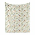 thumbnail image 1 of Botanical Soft Flannel Fleece Blanket, Forest Herbs Cereal Corps Wheat Branch Rye Barley Nature Plant Foliage, Cozy Plush for Indoor and Outdoor Use, 50" x 70", Off White Multicolor, by Ambesonne, 1 of 5