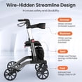 thumbnail image 3 of Verpal Rollator Walker for Seniors, Lightweight Folding Rolling Walker with Seat and Backrest for Seniors and Adult, Gray, 3 of 12