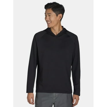 George Men's and Big Men's Hooded Sun Shirt with Long Sleeves, UPF 50 , Sizes S-3XL