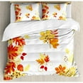 thumbnail image 3 of Fall Duvet Cover Set Twin Size, Autumn Themed Pattern Chestnut Oak Maple Leaves and Berries Corner Design Elements, Decorative 2 Piece Bedding Set with 1 Pillow Sham, Multicolor, by Ambesonne, 3 of 3