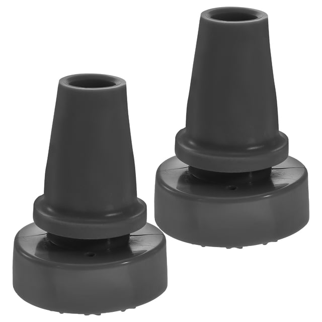 GOOHOCHY 2 Pcs Protecteurs de Bâton de Marche Gris Embout Rond Protection pour Béquilles