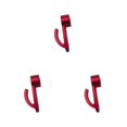 thumbnail image 3 of serony Alloy Easy-to- Side Storage Hook With Exquisite Craftsmanship Aluminum Alloy Hook Half Cover Hook red 3Set, 3 of 6