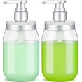 thumbnail image 1 of Dispenser bottle with pump soap dispenser/refillable pump bottles lotion & soap dispensers/bathroom soap dispenser (450ML X2), 1 of 5