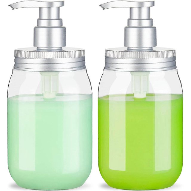 Dispenser bottle with pump soap dispenser/refillable pump bottles lotion & soap dispensers/bathroom soap dispenser (450ML X2)