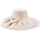 thumbnail image 2 of Sombreros de lino de ala ancha para mujer, para el sol, la playa, la boda, la iglesia, la fiesta del té, 2 of 4