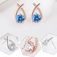 thumbnail image 5 of Boucles d'Oreilles Queue de Poisson Élégantes avec Design en Forme de Larme et Zircon Micro Incrusté pour Femmes, 5 of 5