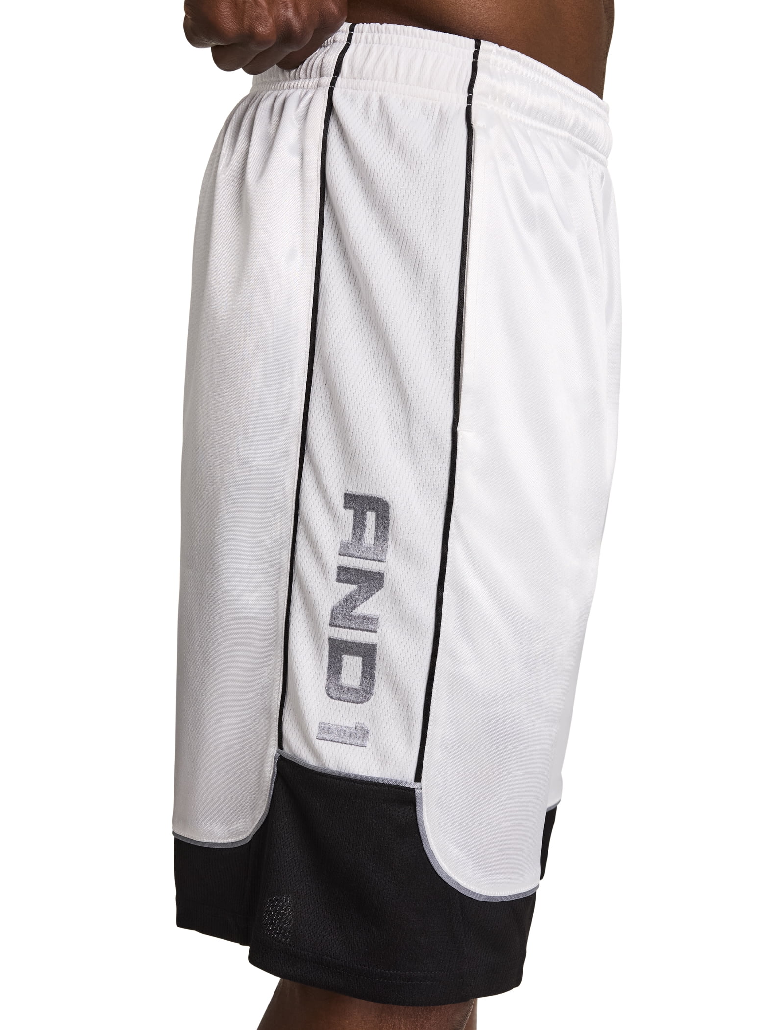 AND1 Men's and Big Men's All Court Colorblock Short, 11" inseam, up to Size 5XL