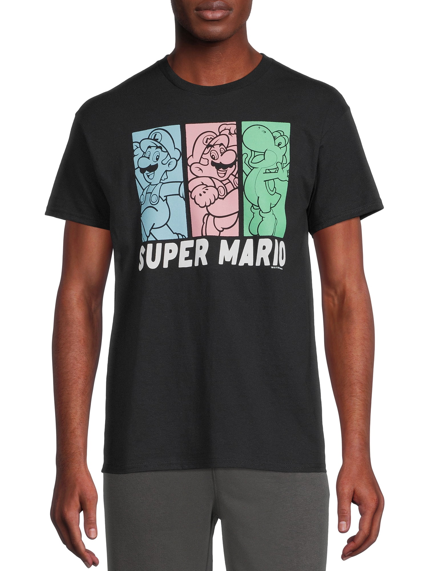 Mad Engine Mario Bro Men's Close Ups F Short Sleeve T-Shirt
