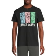 Super Mario Men's Close Ups Graphic Tee with Short Sleeves