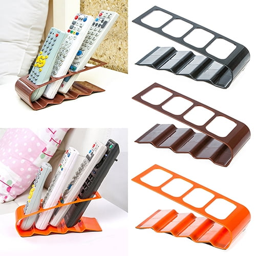 Soumake Vcr Dvd Tv Remote Control Cellphone Stand Holder 4 Slots Storage Caddy Organiser Tools