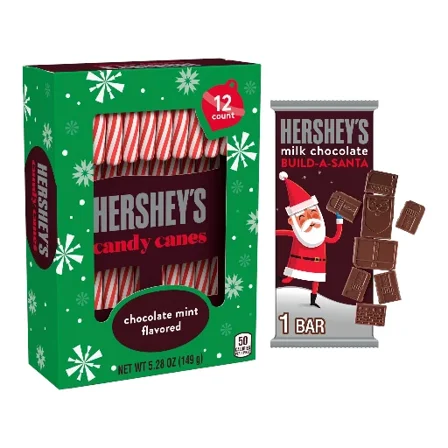 Holiday Chocolate Mint Candy Cane and Build-a-Santa Milk Chocolate Bundle