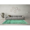 thumbnail image 3 of Ahgly Company Indoor Rectangle Persian Turquoise Blue Traditional Area Rugs, 2' x 4', 3 of 4