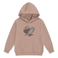 thumbnail image 5 of Girls Valentine's Day Hoodie Set Leopard Print Heart Pattern Hooded Hoodies Sweatshirt Pants Set Khaki 12 Y-13 Y, 5 of 6