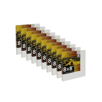 Jerry's Artarama Da Vinci Dual Sided Pro Panel Board - 20-Pack, 8x8" 6mm Deep Panels for Painting - Archival, Acid-Free Art Supplies - Ultra-Smooth & Medium Textured Paint Surfaces