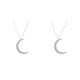 thumbnail image 2 of Guardurnaity Collar Luna Joyería Estética Mujeres Suéteres Gargantillas para Niñas Adolescentes Plata 2Conjunto, 2 of 6