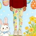 thumbnail image 2 of Easter Print Girls Stretchy Athletic Casual Leggings For Toddler And Kids Playwear Comfortable Soft Base Layer Pants, 2 of 5