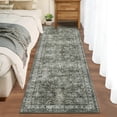 thumbnail image 3 of Garvee 2'x6' Vintage Persian Runner Rug for Hallway, Non Slip Machine Washable Rugs Low Pile Distressed Indoor Rug Floral Print Carpet for Entryway Bedroom Kitchen, Green, 3 of 9
