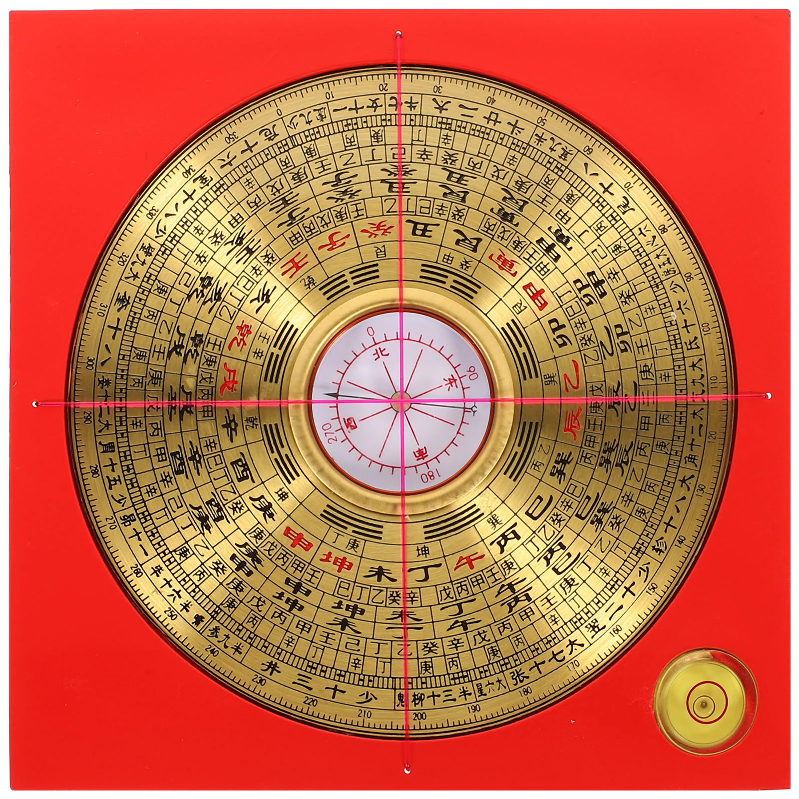 1 Set of Chinese Compass Ancient Copper Compass Multiuse Luo Pan