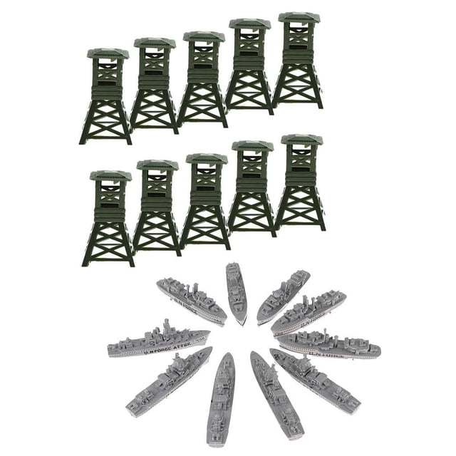 20 Unids Simución Wathtower de Acorazado Estático Set Modelo Accesorios de Bricoje Macarena Juego de portaaviones