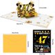thumbnail image 3 of Tarjeta de cumpleaños Joycard 47th para mujeres y hombres con diseño desplegable en 3D, 3 of 7