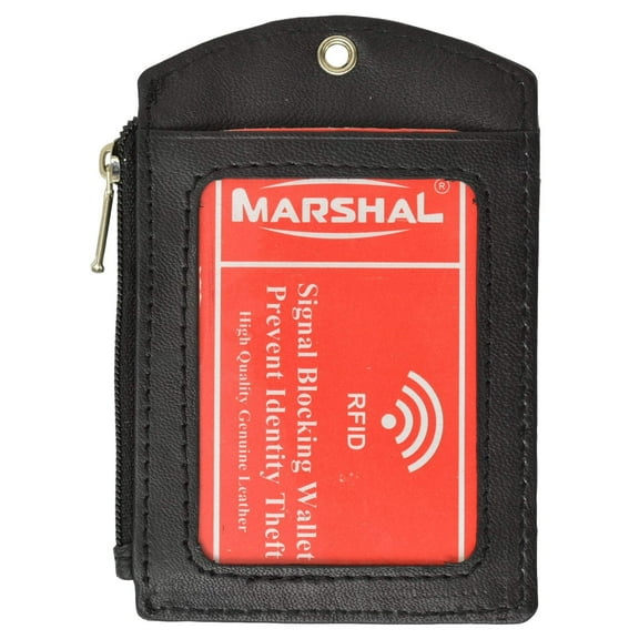 RFID Blocking ID Printed Lanyard Premium Leather Badge Holder with Neck Strap RFID P 4561 (C)