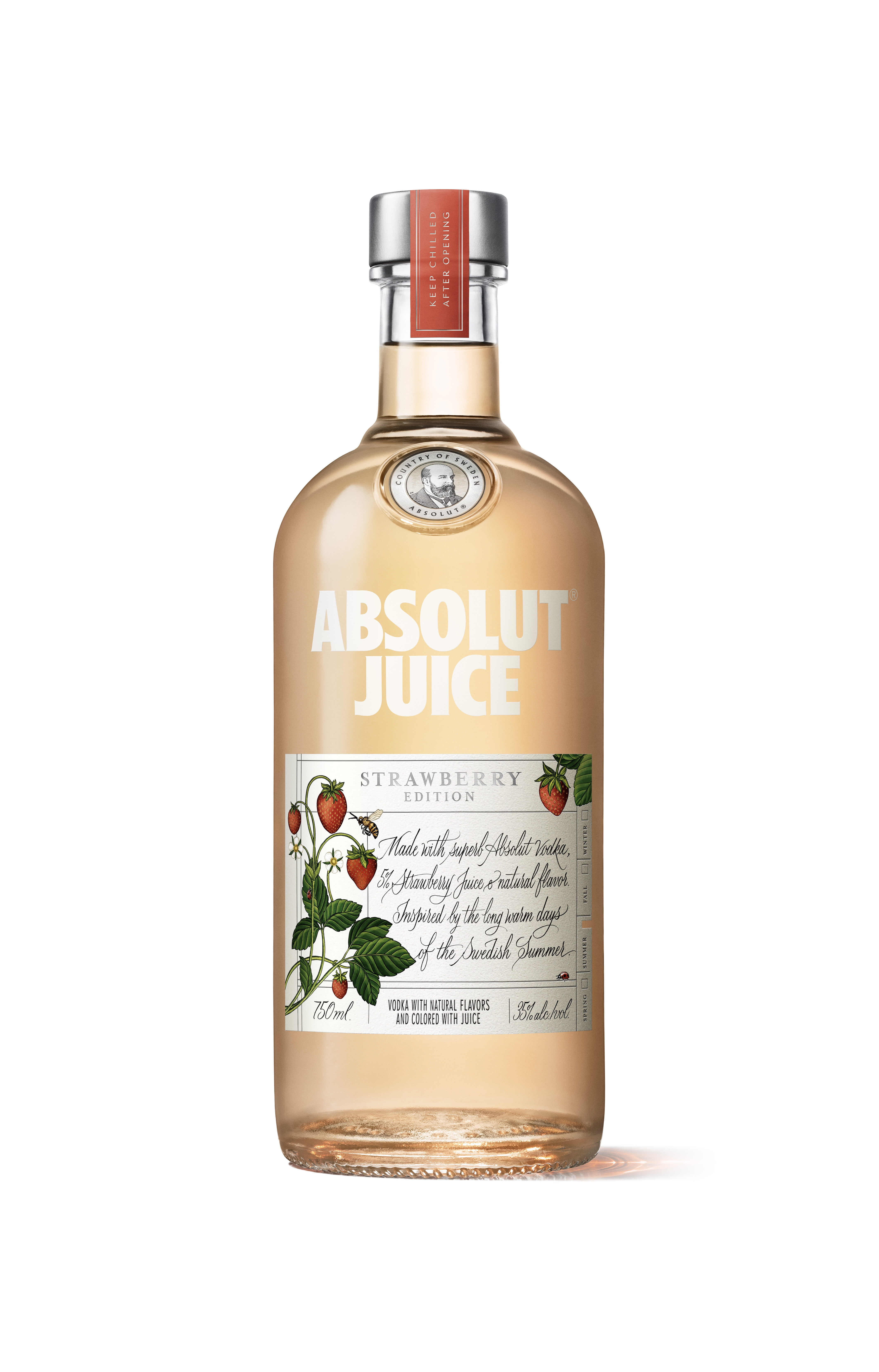 Absolut Juice Strawberry 750ml 70 Proof