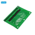 thumbnail image 3 of Unique Bargains Oxford Cloth Mesh Zipper Binder Pencil Case with 3 Rings, Green, 4 Pack, 3 of 7