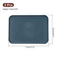 thumbnail image 2 of Uxcell 3Pack 12.2"x8.7" Platos Rectangulares de Paja de Trigo, Reutilizables, Negros, 2 of 7