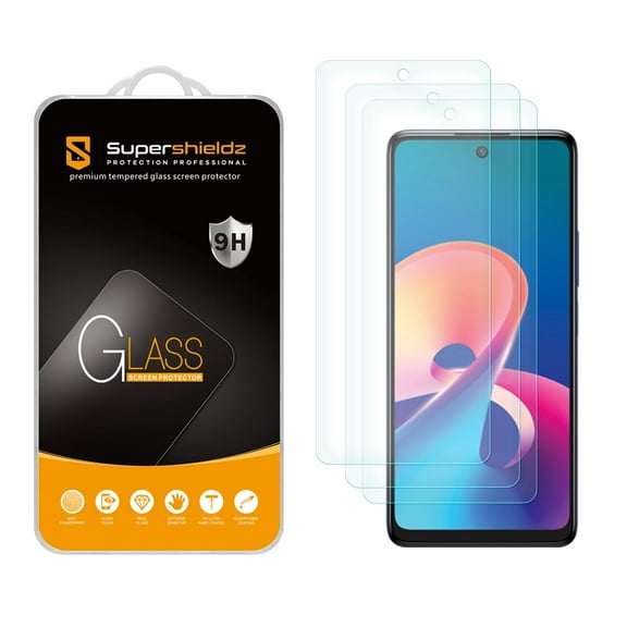 (3 Pack) Supershieldz Designed for TCL 50 XE 5G Tempered Glass Screen Protector, Anti Scratch, Bubble Free