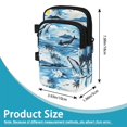 thumbnail image 7 of COEQINE Forearm Crutch Accesories Walking Stick Bag Hawaiian Whale Ocean Elbow Crutch Pouch, Cane Attachment, with Multiple Pockets, Phone Holder, for Adults Women Men, 7 of 7