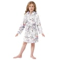 thumbnail image 6 of FORMRS Kids Bathrobe Unisex Hooded Robe Toddler Pajamas Sleepwear, Size 7-9T, Purple Wildflowers, 6 of 7