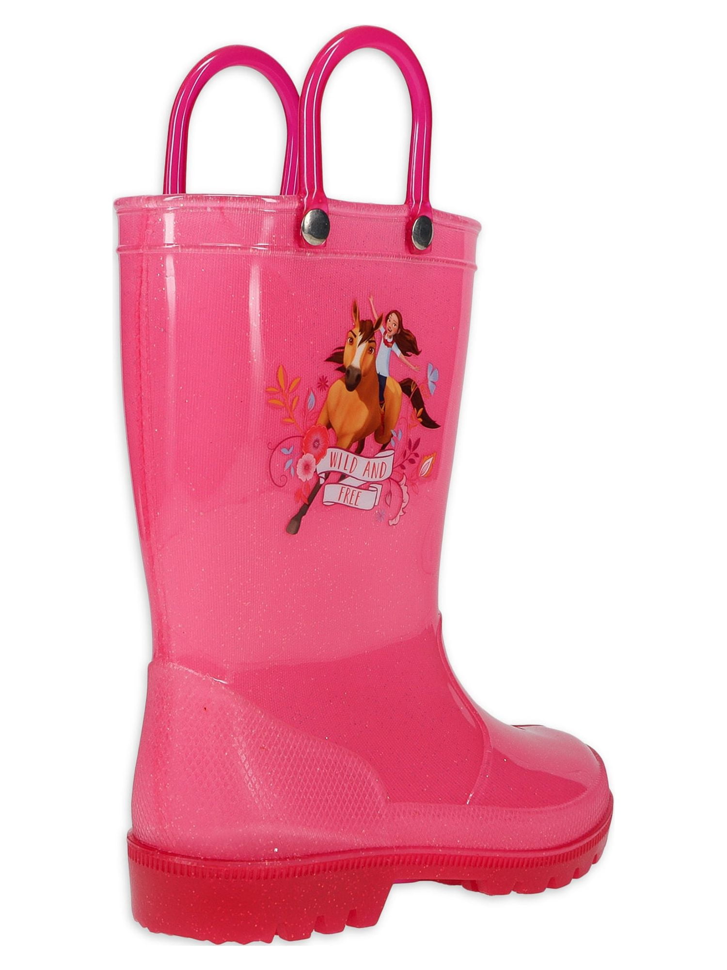 Spirit Two Handle Printed Rain Boot (Toddler Girls)
