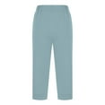 thumbnail image 6 of FUNUONY Capri Pants for Women Slim Fit Comfy Workout Capris Sweatpants with Pockets Pants for Women Elastic Waisted Summer Yoga Work Cropped Trousers with Pockets Sky Blue Xxl, 6 of 7