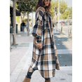 thumbnail image 4 of Fantaslook Flannel Shirts for Women Button Up Plaid Shirt Long Pocketed Shacket Jacket Coat, 4 of 9