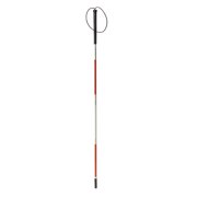drive White / Red Aluminum Folding Cane For The Blind 45-3/4 Inch Height