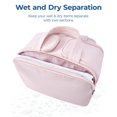 thumbnail image 6 of Portable Handle Large Capacity Women Storage Bag Fluffy Makeup Bag Travel Storage Case Travel Toiletry Bag WHITE, 6 of 8