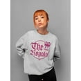 thumbnail image 2 of The Royals - Retro Gothic Crown Emoji Graphic Women's Sweatshirt, 2 of 4