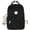 Black, variant on Aesthetic Backpack Cute Backpack with Plush Pendant Kawaii Backpack Laptop Backpack for Women Solid Travel Rucksack (Blue)