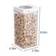 thumbnail image 3 of Recipientes herméticos para almacenamiento de alimentos con tapa - Set de plástico de 3 piezas para organizar la despensa (600ml, 1300ml, 2100ml) - Recipientes apilables de cereales, pasta y harina, 3 of 5