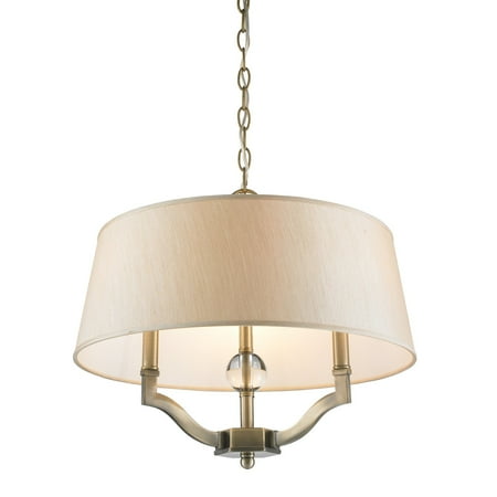 - Golden 3500-SF AB-PMT Three Light Convertible Semi Flush