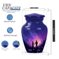 thumbnail image 2 of Daisy Little Cremation Urns For Adult Ashes Women - Couple Small Keepsake Urns For Human Ashes Adult Man - Purple Mini Urn For Mom & Dad - Blue Mini Urn For Male - 3 Inch, 2 of 7