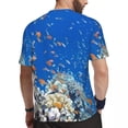 thumbnail image 3 of T Shirt For Men Tropical Marine Shoal of Fish Trending Gym Short-Sleeved Breathable Tops Beach Stree, 3 of 7