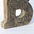 thumbnail image 3 of HANDMADE ECO-FRIENDLY "B" WOOD ALPHABET LETTER BLOCK FOR WALL MOUNT & TABLE TOP DÉCOR, Gray Antique Color, Traditional Design, Letter Block For Study Room, Kids Room, Living Room, Hall, Cabin, Offices, 3 of 4