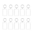 thumbnail image 1 of Injueey 10 Uds marco de fotos llavero en blanco colgante recuerdo broche decorativo creativo calado DIY regalo rectángulo transparente Artesanía 7.6*5.6 cm Injueey HA073914-02, 1 of 6