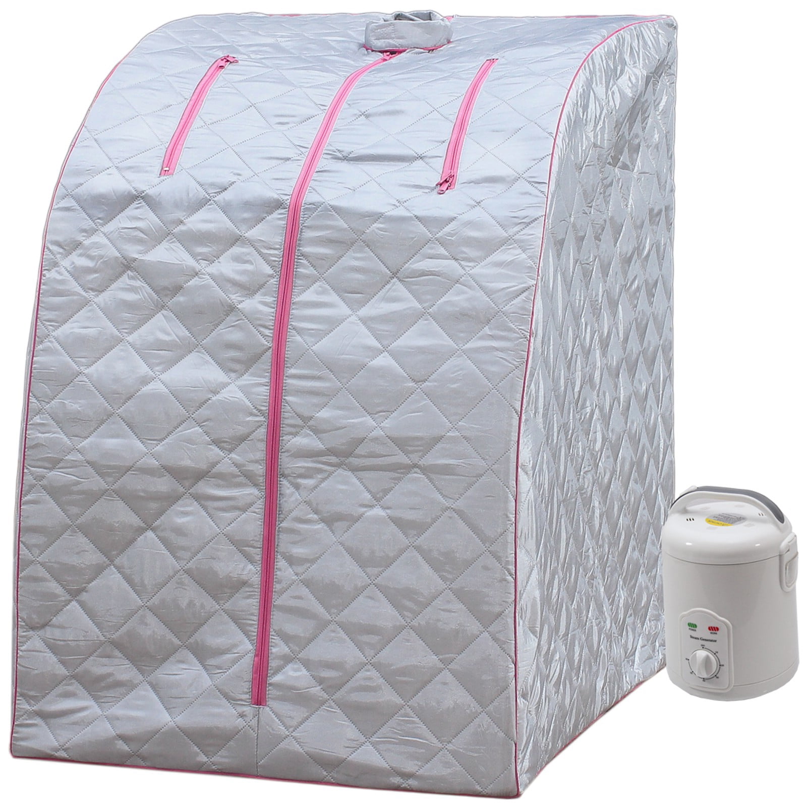 Portable Lightweight SPA Home Radiant Steam Sauna Pink Trim by Durasage by