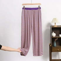 Hfnxid Pajama Pants for Women Summer Women's Loose Printing Plus Size Pants Elastic Waist Trousers Home Wear Pajama Pants