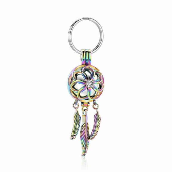 Constantlife Cremation Jewelry Dream Catcher Urn Keychain for Ashes Human Pet Ashes Keyring Keepsake Mini Urns For Ashes