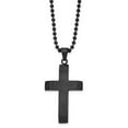 thumbnail image 2 of Chisel Stainless Steel Brushed and Polished Black Ip-plated Cross Necklace, 2 of 3
