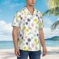 thumbnail image 5 of Xecao Hawaiian Coconut Tree print Hawaiian shirt - a stylish short-sleeve button-down for men, perfect for casual beach and tropical outings., 5 of 9